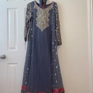 Full length purple desi dress